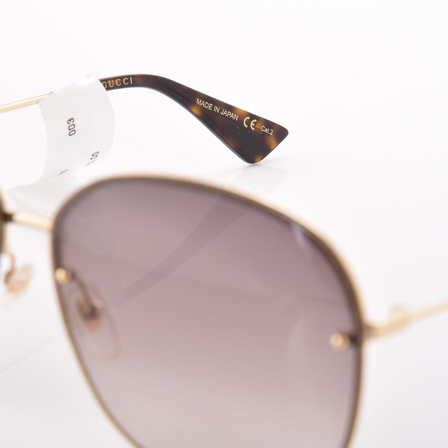 Square Frame Sunglasses GG0228S Gold