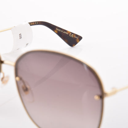 Gucci Square Frame Sunglasses GG0228S Gold 6 of 7