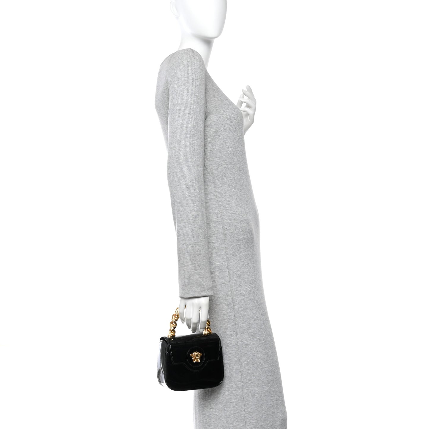 Patent Mini La Medusa Bag Black