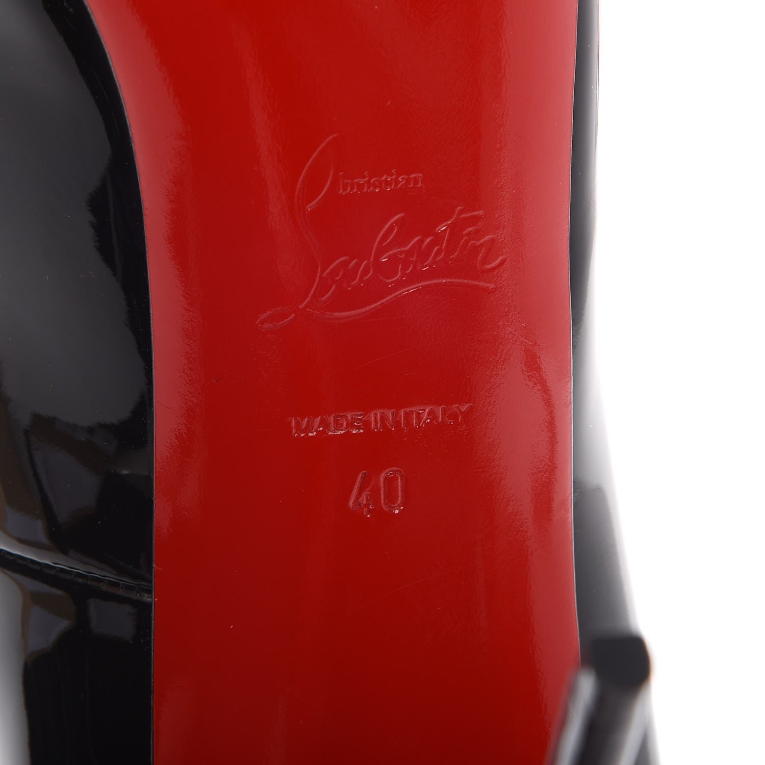 Christian Louboutin Patent New Very Prive 120 Pumps 40 Black Red 6 of 12