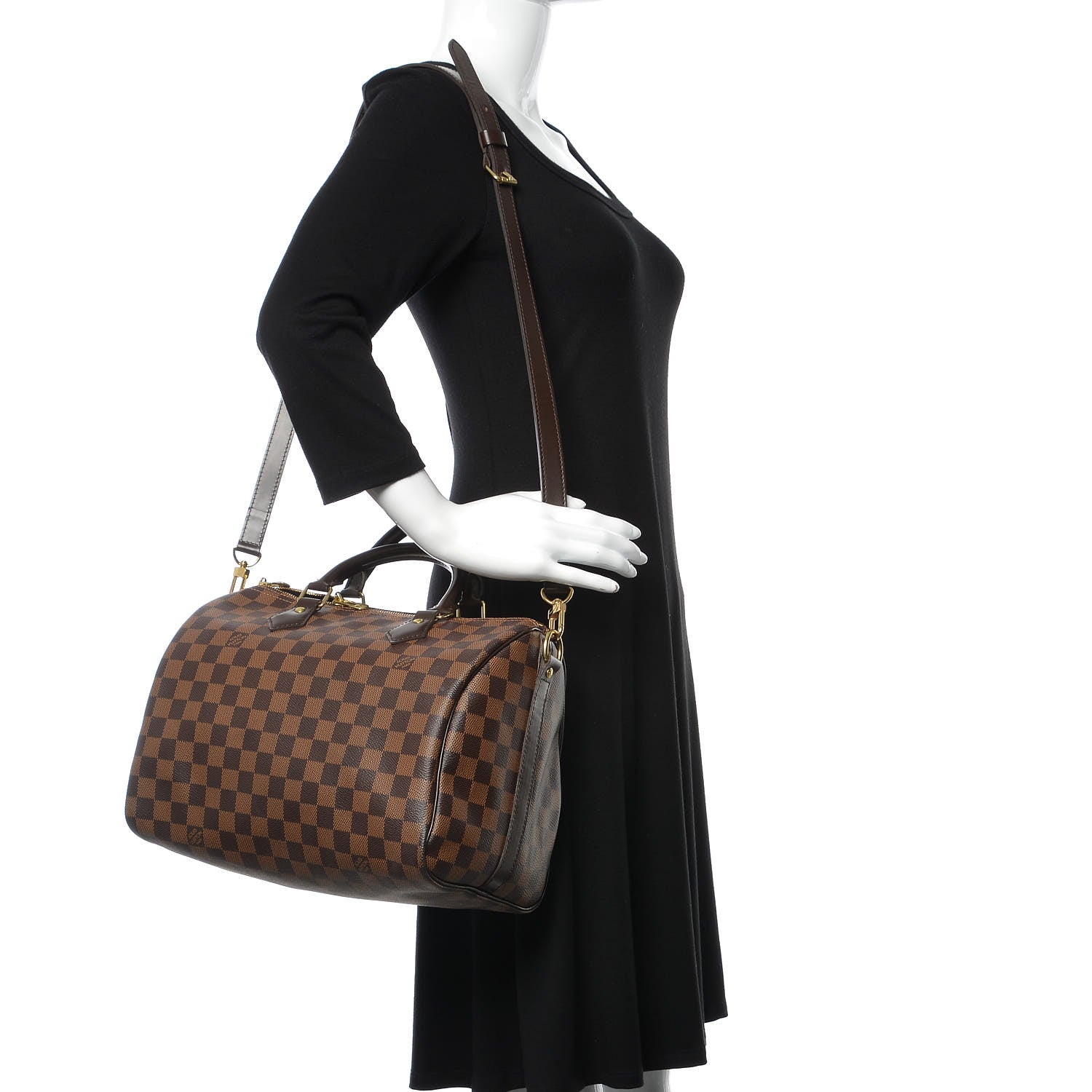 Louis Vuitton Damier Ebene Speedy Bandouliere 30 2 of 9