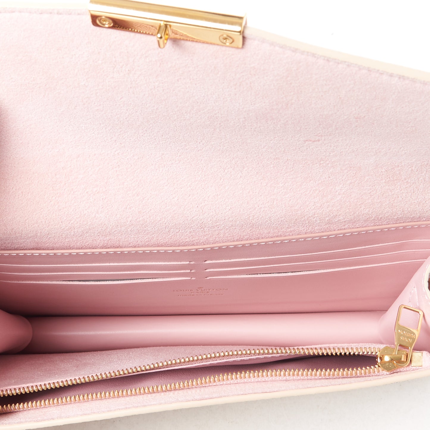 Damier Azur Croisette Chain Wallet Rose Ballerine