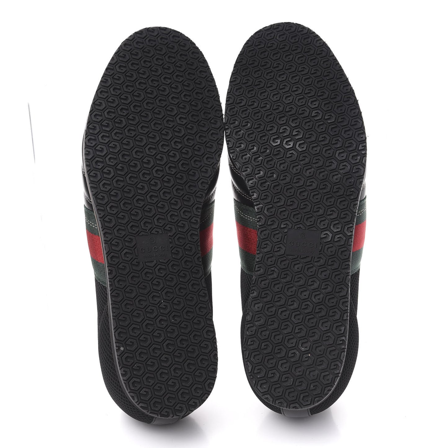 Calfskin Mens Web Sneakers 9 Black