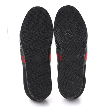Gucci Calfskin Mens Web Sneakers 9 Black 5 of 9