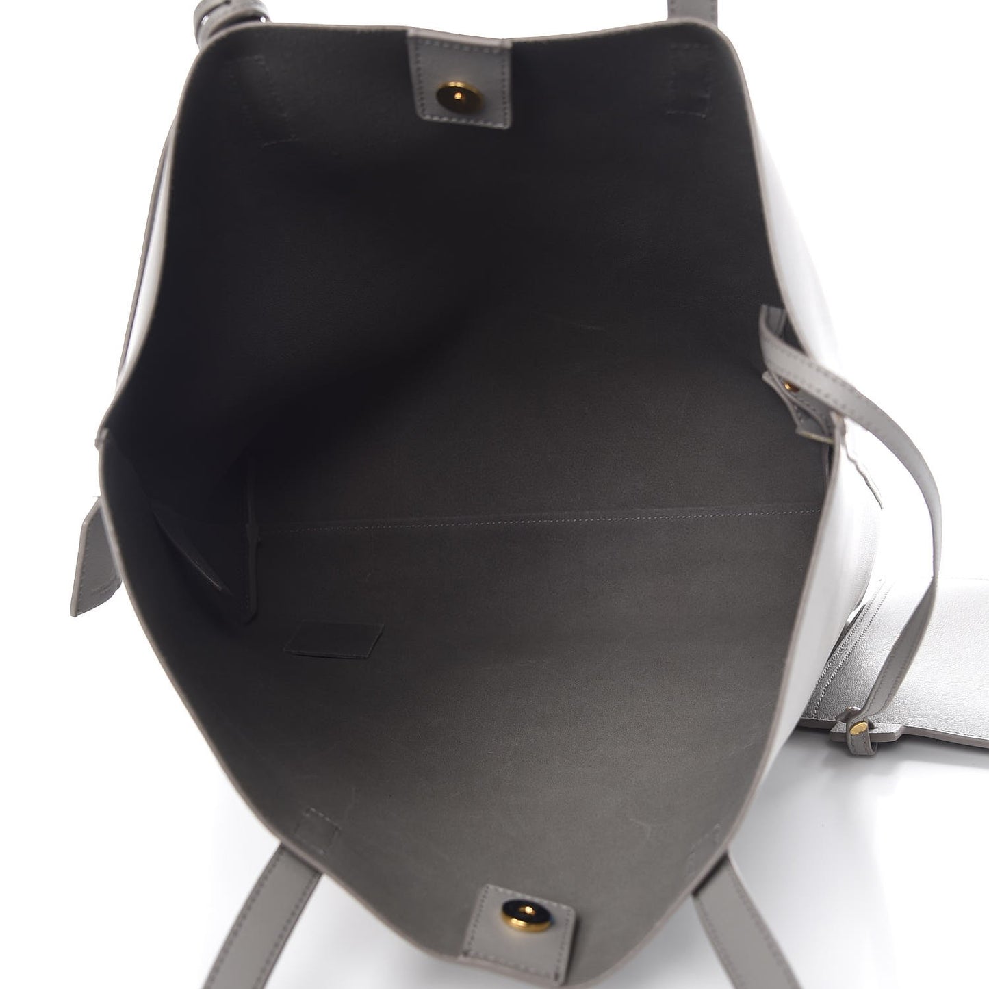 Calfskin Medium Shopping Tote Oyster Grey