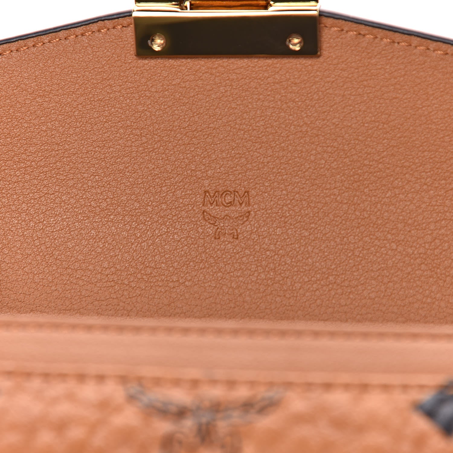 MCM Visetos Large Patricia Love Patch Wallet On Chain Cognac 6 of 10