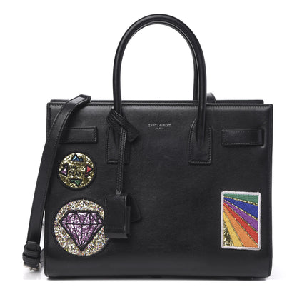 Saint Laurent Calfskin Patchwork Baby Sac De Jour Black Multi 1 of 17