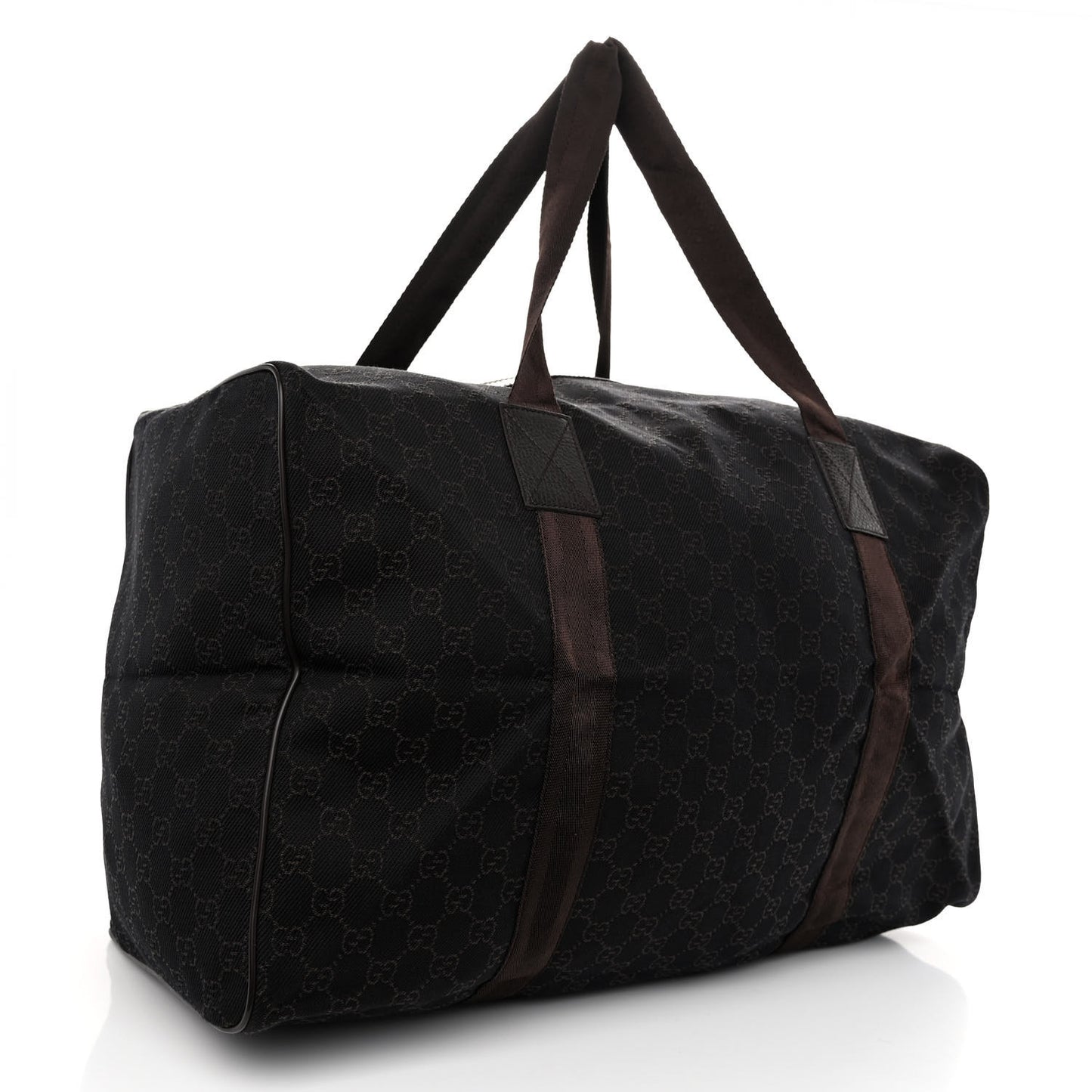 Denim Monogram Large Collapsible Carry On Duffle Bag Brown