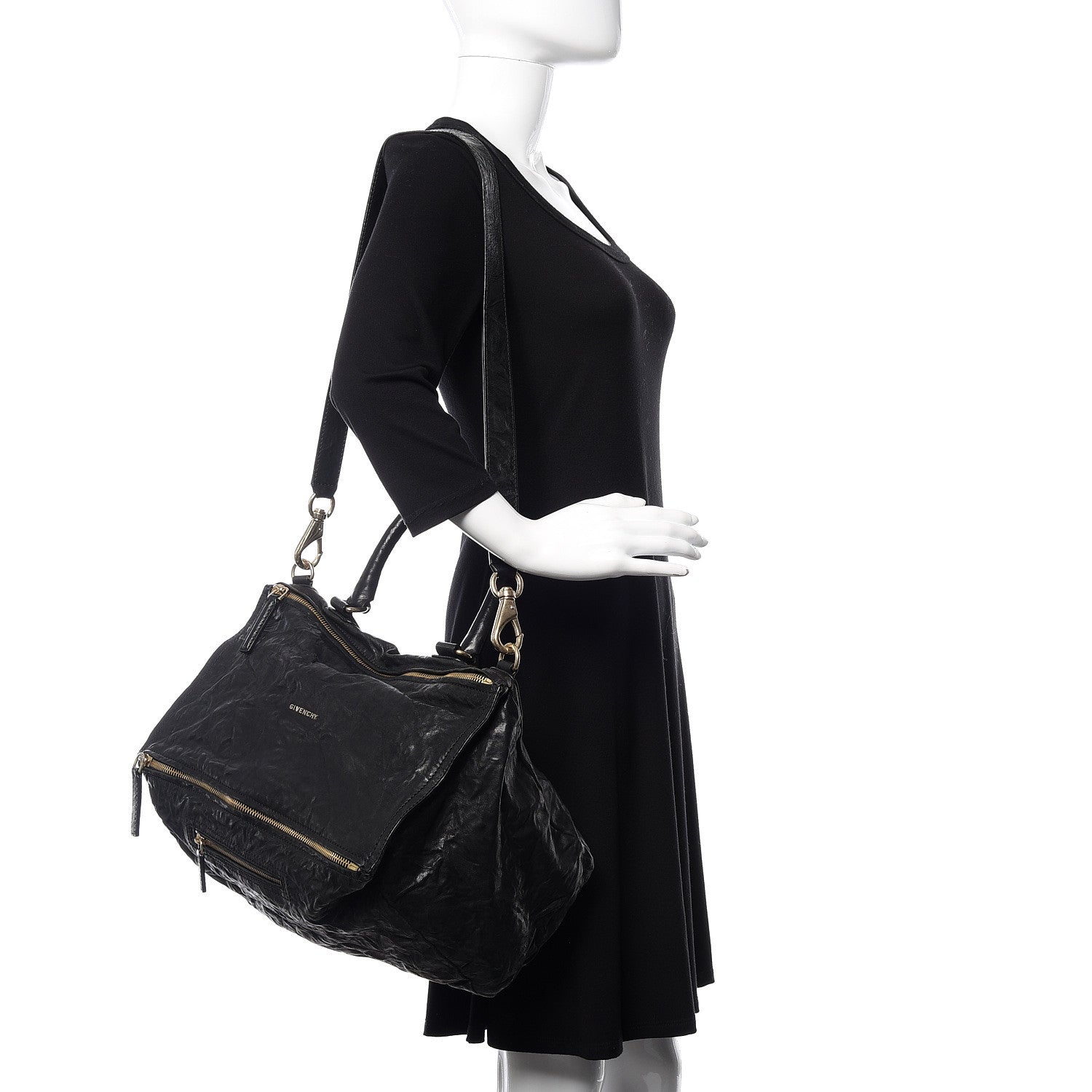 Givenchy Tumbled Sheepskin Large Pandora Black 2 of 11