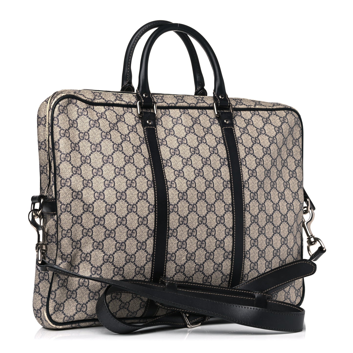 GG Plus Monogram Medium Briefcase Navy