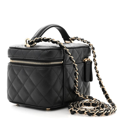 Chanel Caviar Quilted Small CC Vanity Case Black 3 of 14