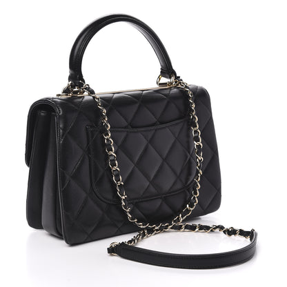 Chanel Lambskin Quilted Small Trendy CC Dual Handle Flap Bag Black 3 of 10
