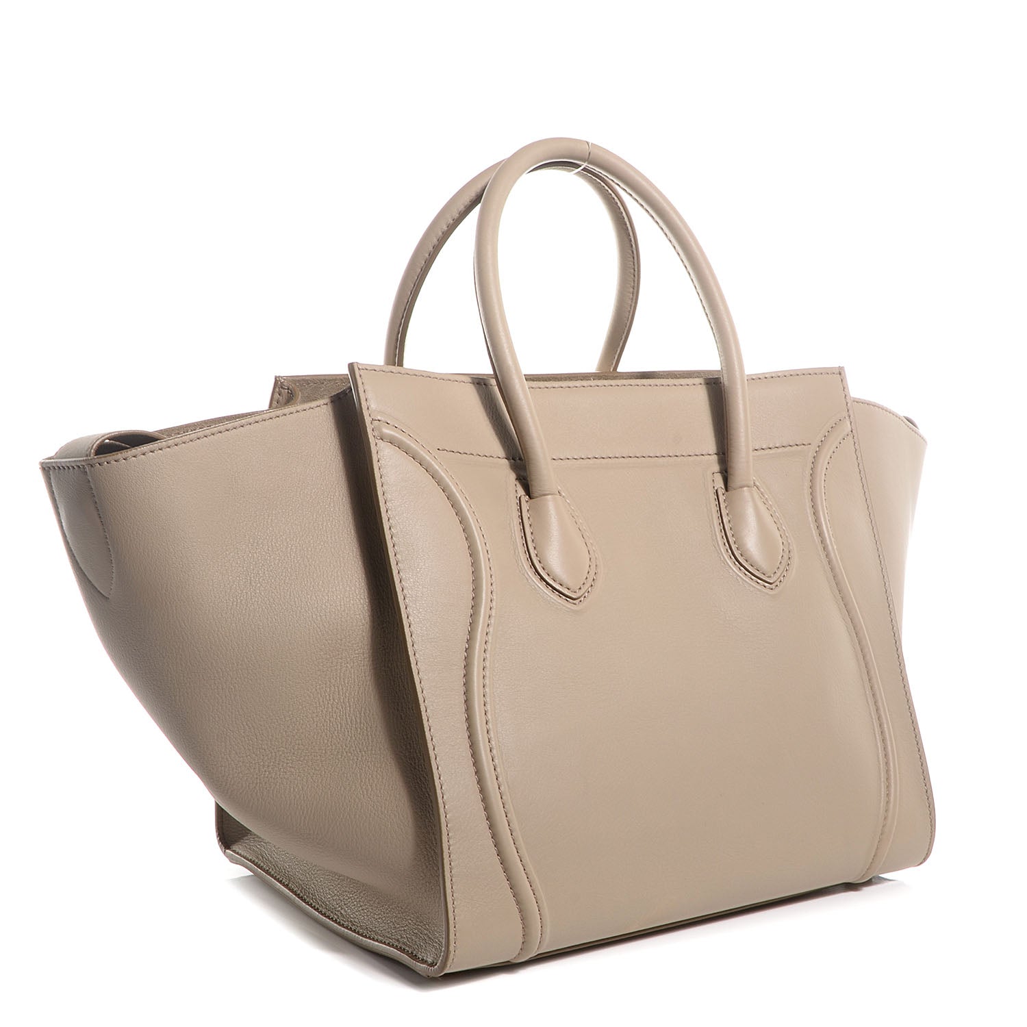 Celine Supple Calfskin Medium Phantom Luggage Beige 3 of 8