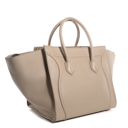 Celine Supple Calfskin Medium Phantom Luggage Beige 3 of 8