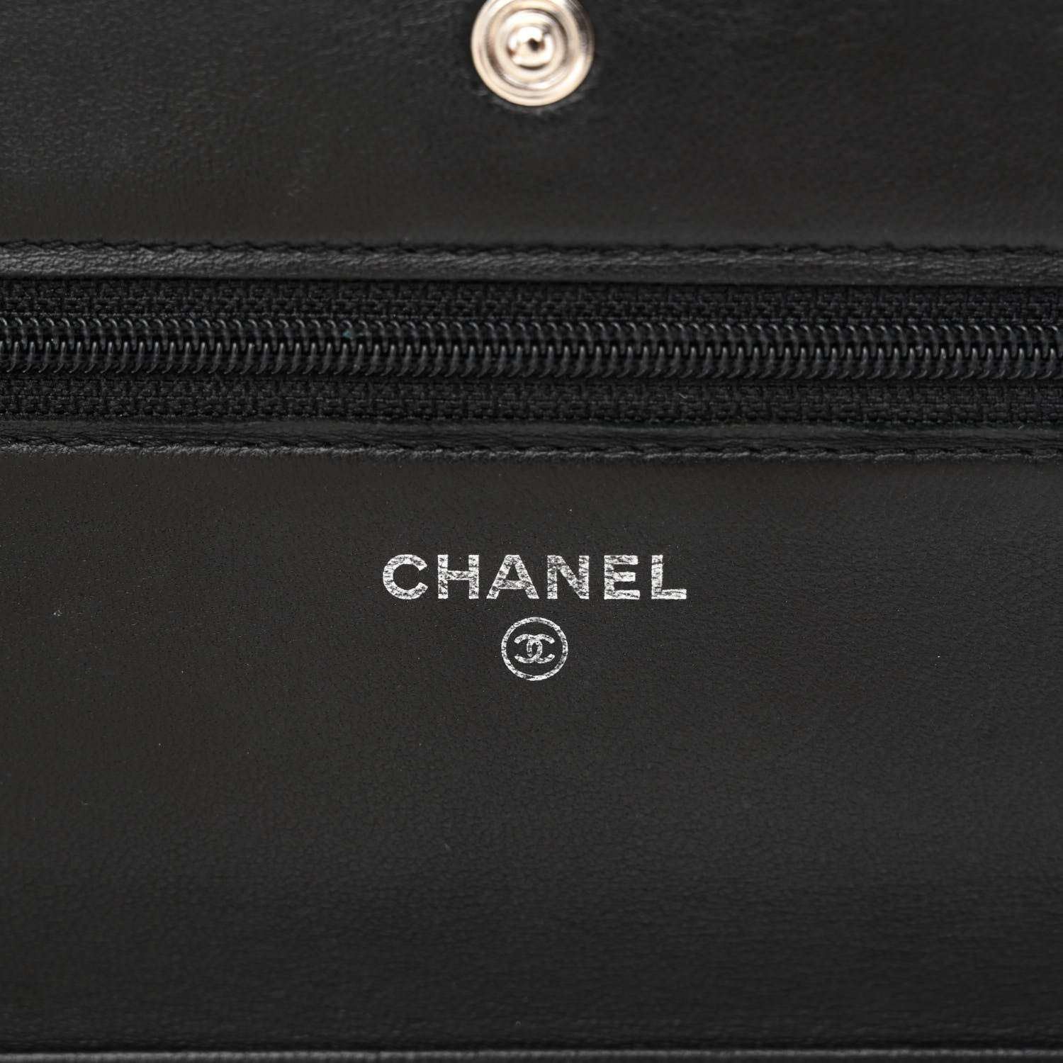 Chanel Lambskin Quilted Wallet On Chain WOC Black 6 of 11