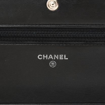 Chanel Lambskin Quilted Wallet On Chain WOC Black 6 of 11