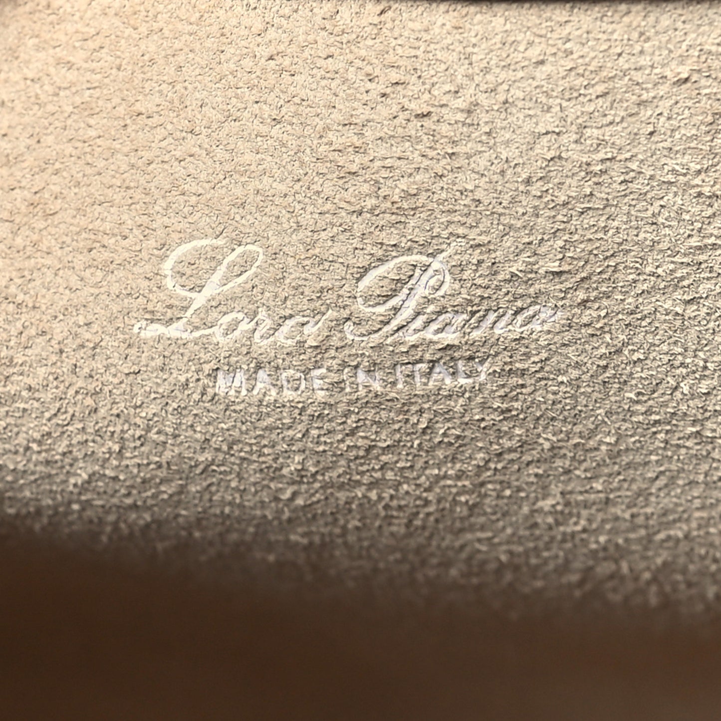 Grained Calfskin Small Bale Bag Dust Stone