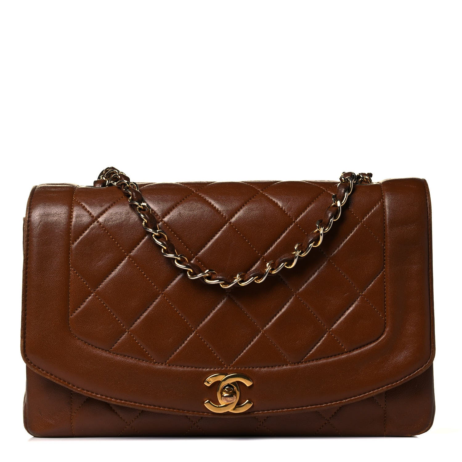 Chanel Lambskin Quilted Medium Single Flap Brown 1 of 8