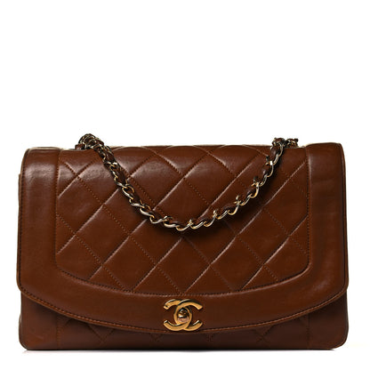 Chanel Lambskin Quilted Medium Single Flap Brown 1 of 8