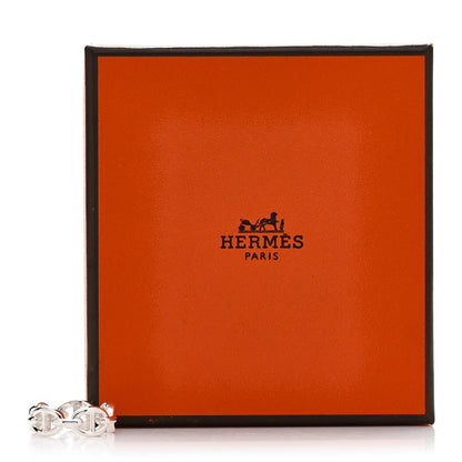 Hermes Sterling Silver PM Chaine d'Ancre Enchainee Band Ring 52 6 7 of 7