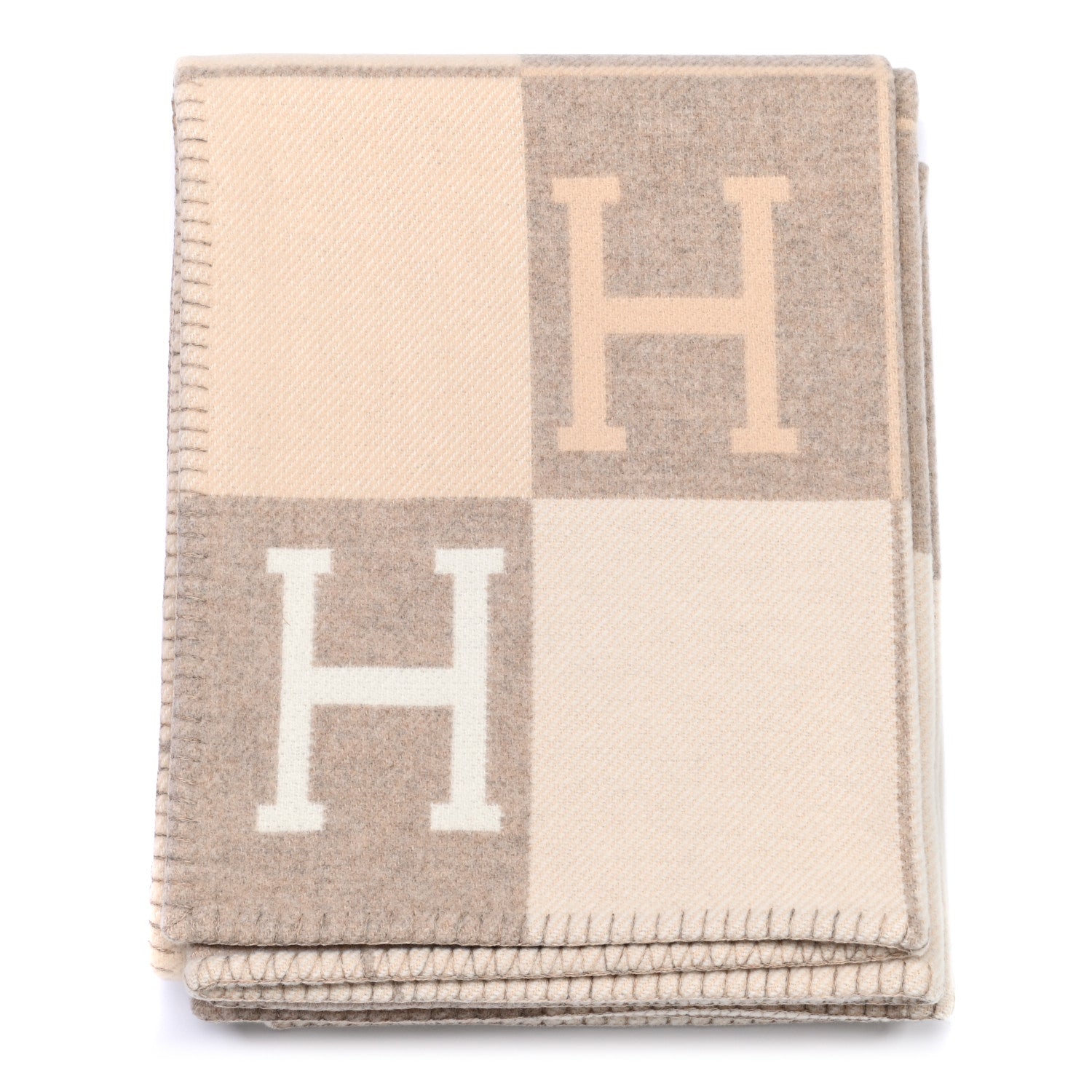 Hermes Wool Cashmere Avalon III Blanket Coco Camomille 1 of 6