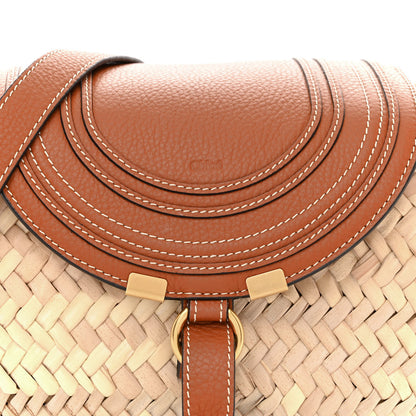 Chloe Raffia Calfskin Marcie Basket Tan 8 of 12