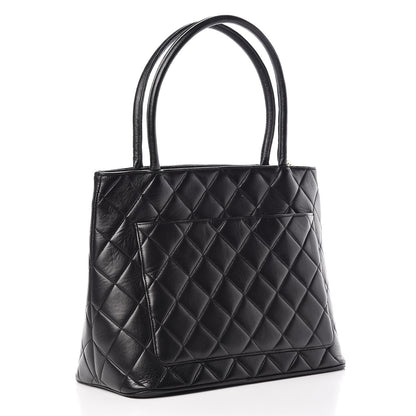 Chanel Lambskin Quilted Medallion Tote Black 3 of 13