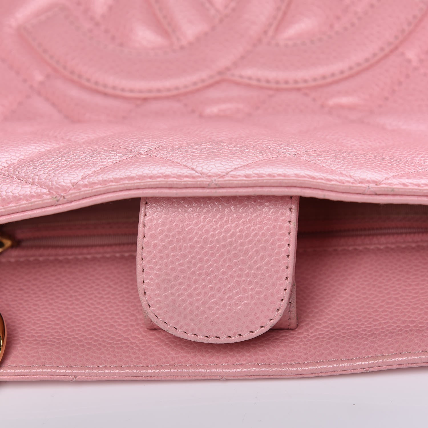 Chanel Caviar Quilted Petit Shopping Tote PST Pink 8 of 21