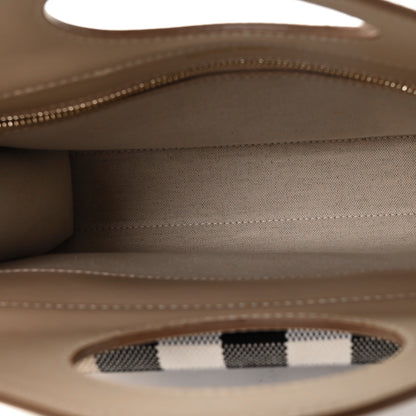 Burberry Smooth Calfskin Canvas Check Mini Pocket Bag Dusty Sand Soft Fawn 5 of 9