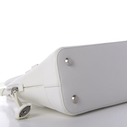 Balenciaga Signature Grained Calfskin Logo S Ville Top Handle Bag White Black 7 of 11