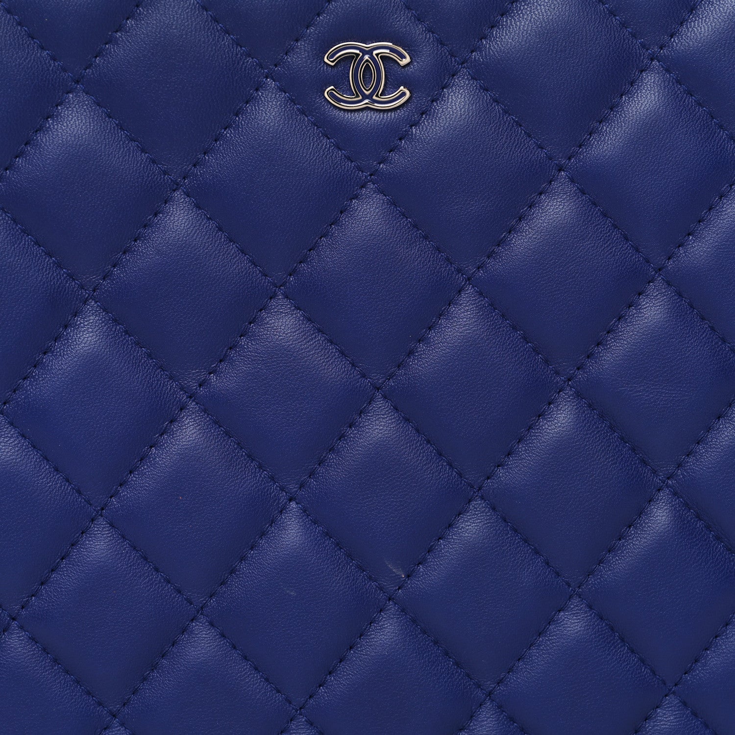 Chanel Lambskin Quilted Medium Cosmetic Case Purple 8 of 8