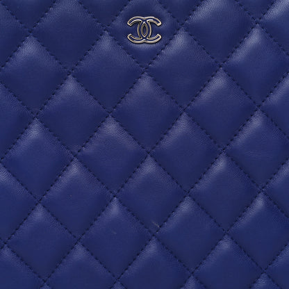 Chanel Lambskin Quilted Medium Cosmetic Case Purple 8 of 8