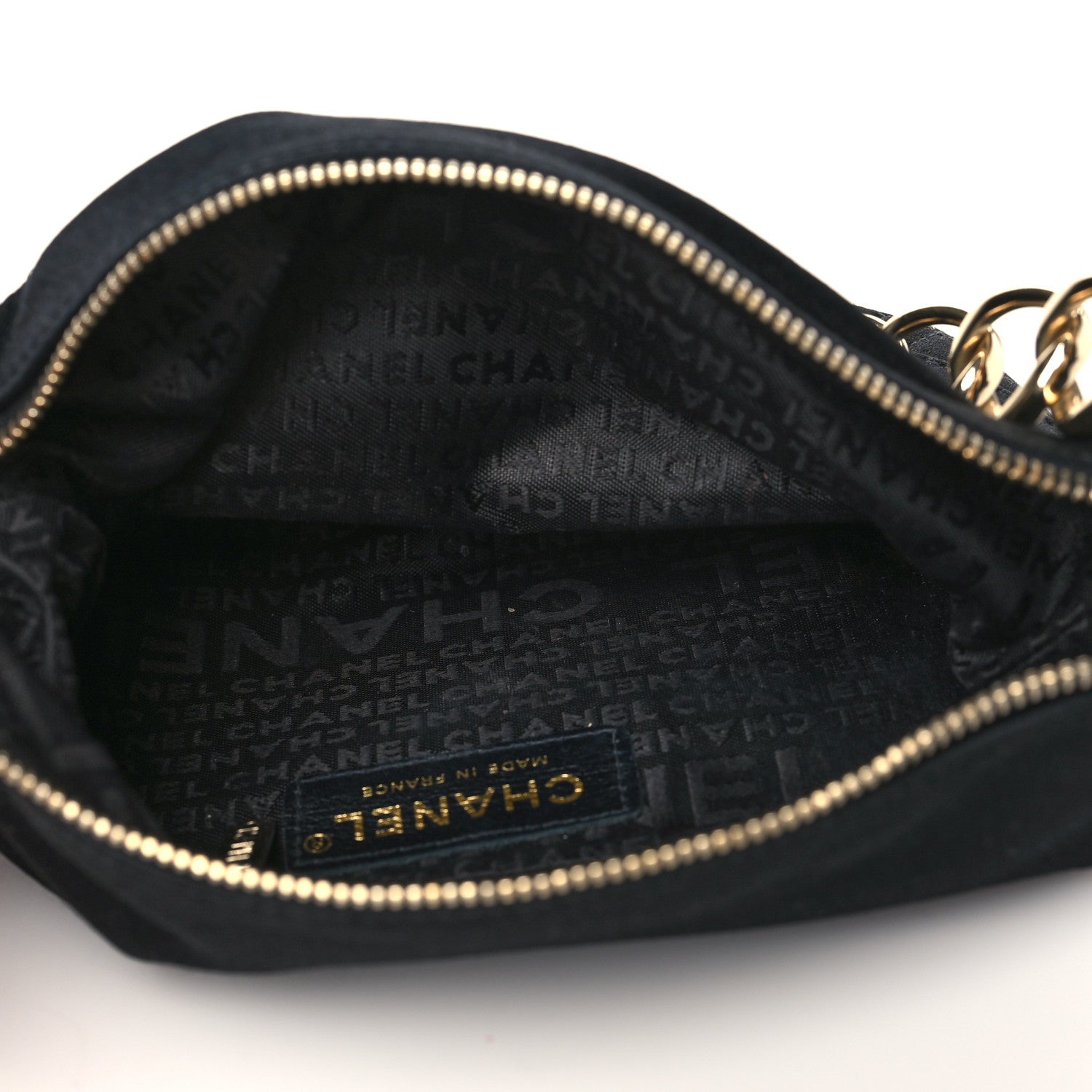 Chanel Satin Quilted CC Chain Hobo Black 5 of 10