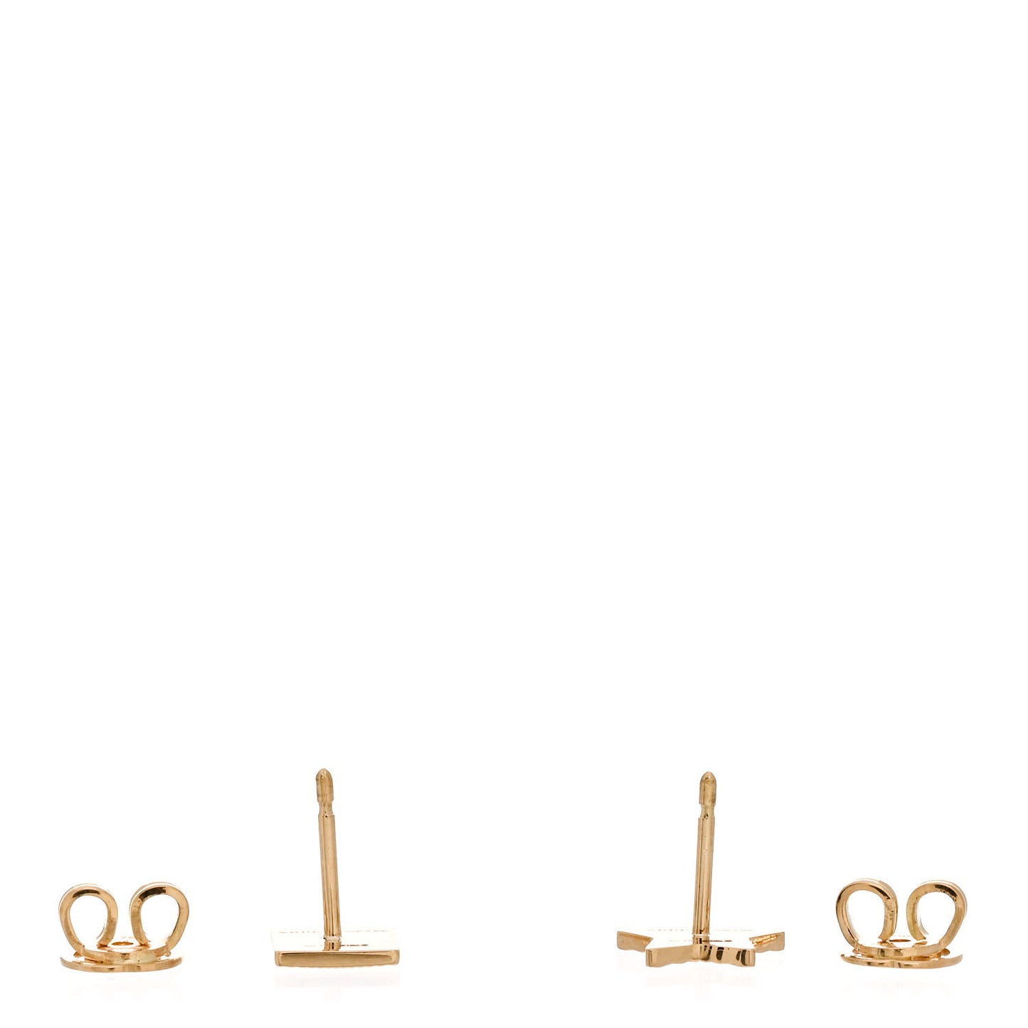 18K Yellow Gold Icon Square Star Earrings