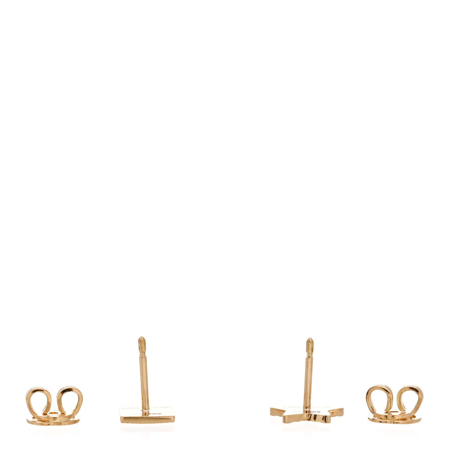 Gucci 18K Yellow Gold Icon Square Star Earrings 3 of 4