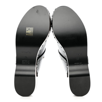 Hermes Calfskin Carlotta Mules 38 Black 5 of 7