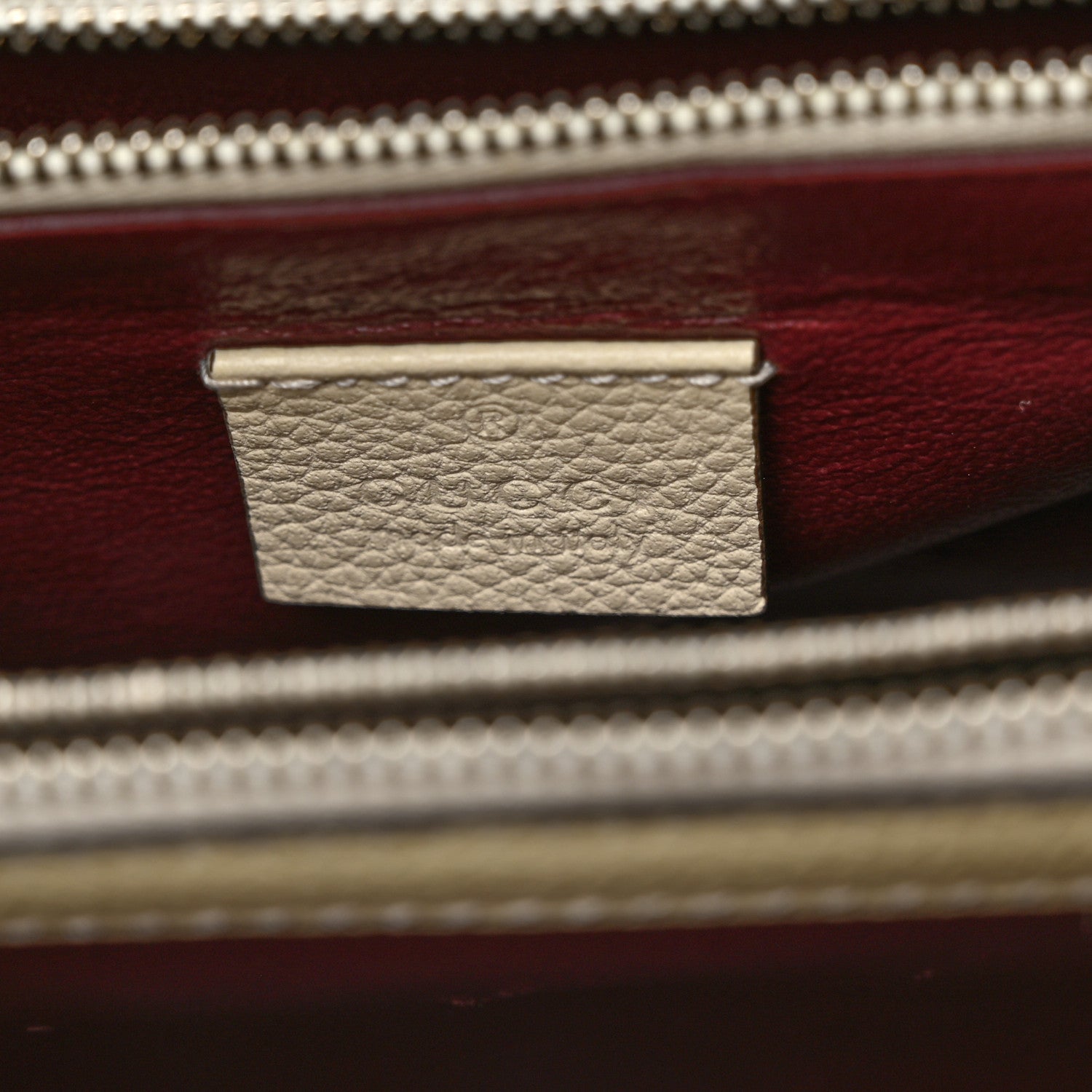 Gucci Grainy Calfskin Small Zumi Top Handle Bag Mystic White 6 of 10