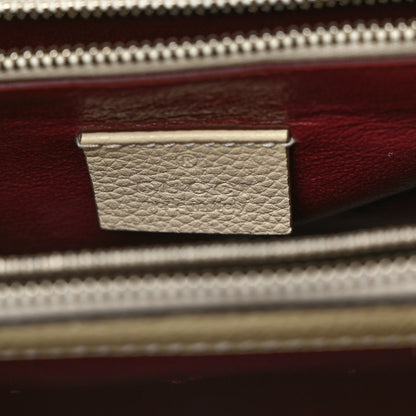 Gucci Grainy Calfskin Small Zumi Top Handle Bag Mystic White 6 of 10