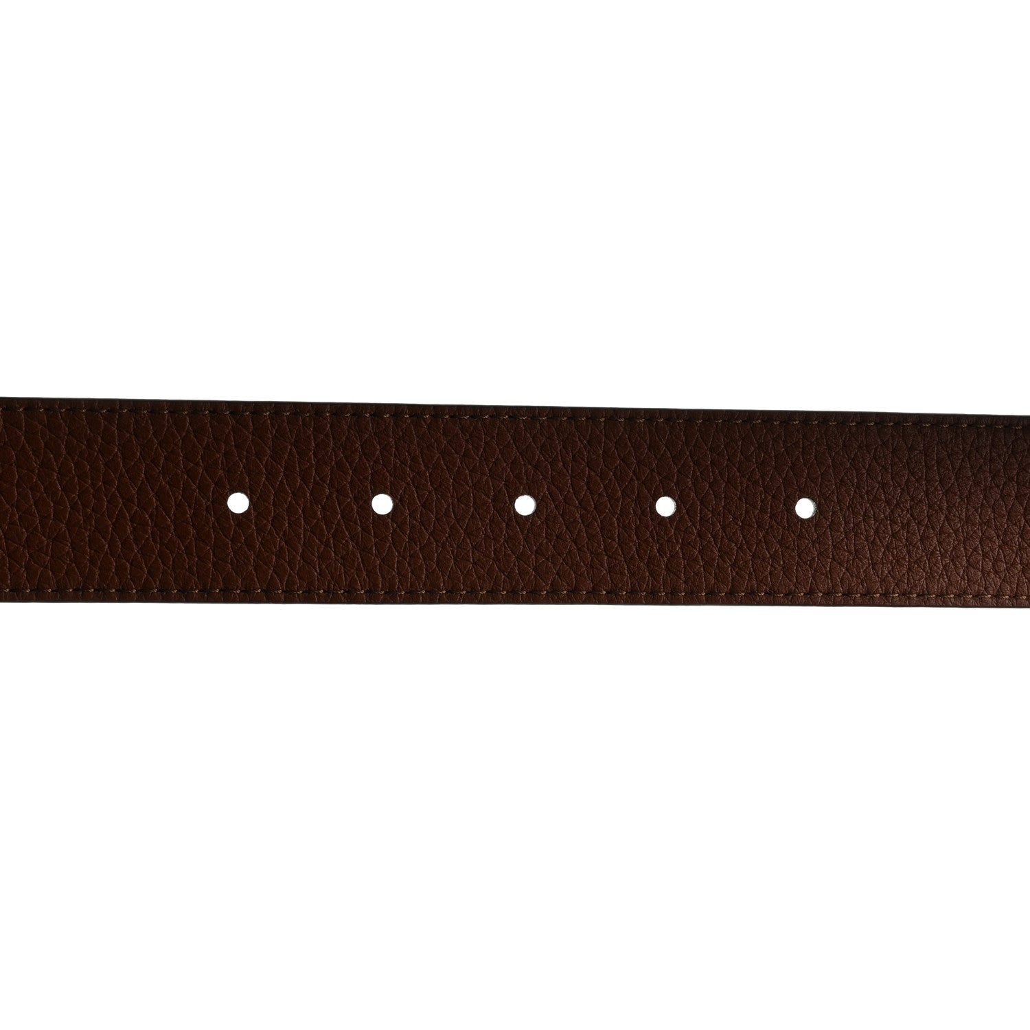 Louis Vuitton Calfskin Taurillon Reversible Belt Strap 110 44 Black Cognac 4 of 5