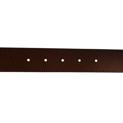 Louis Vuitton Calfskin Taurillon Reversible Belt Strap 110 44 Black Cognac 4 of 5