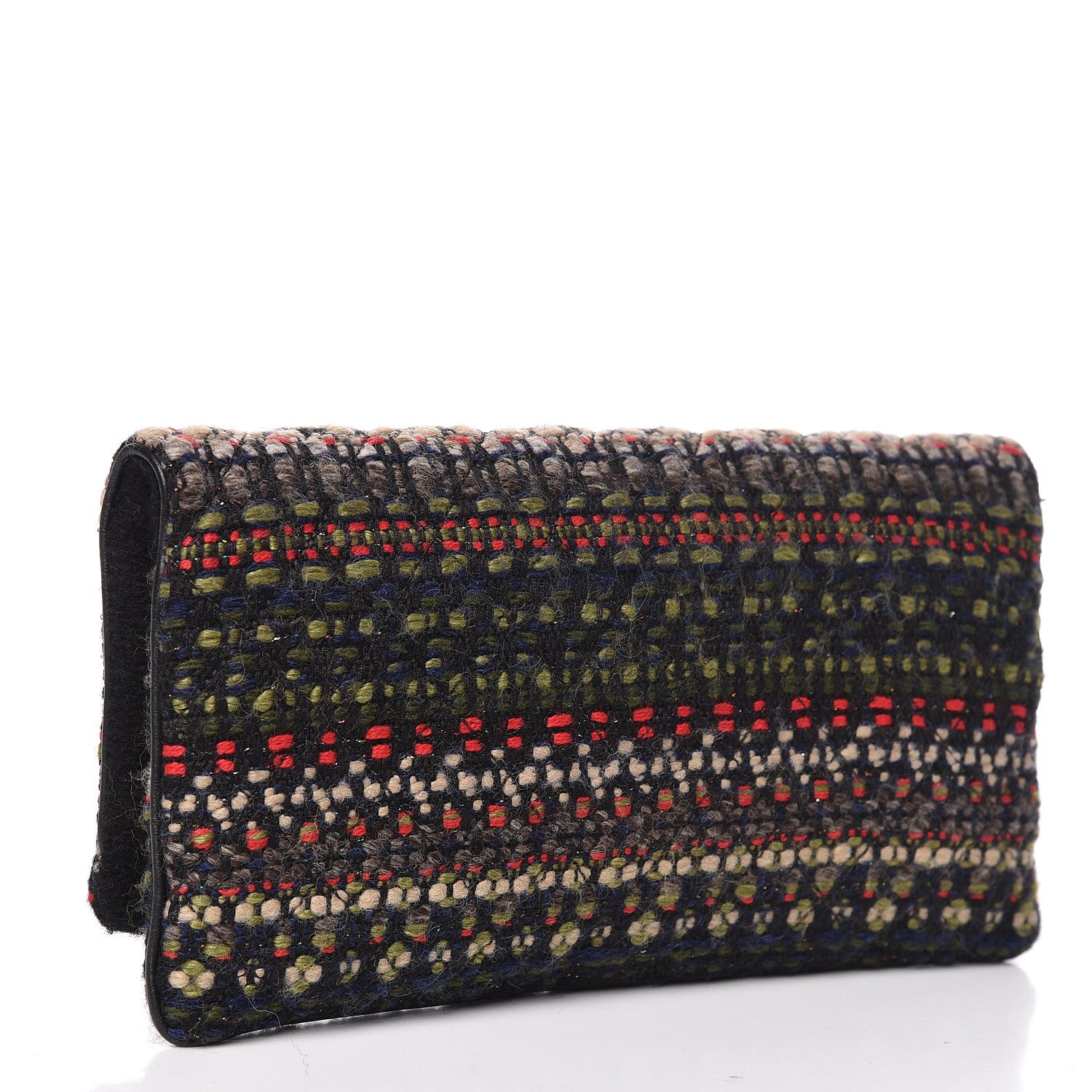 Chanel Tweed Quilted CC Beauty Clutch Black 3 of 9