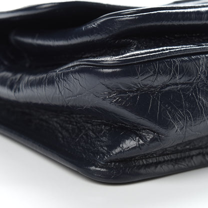 Saint Laurent Crinkled Calfskin Matelasse Monogram Baby Niki Chain Satchel Navy 10 of 11