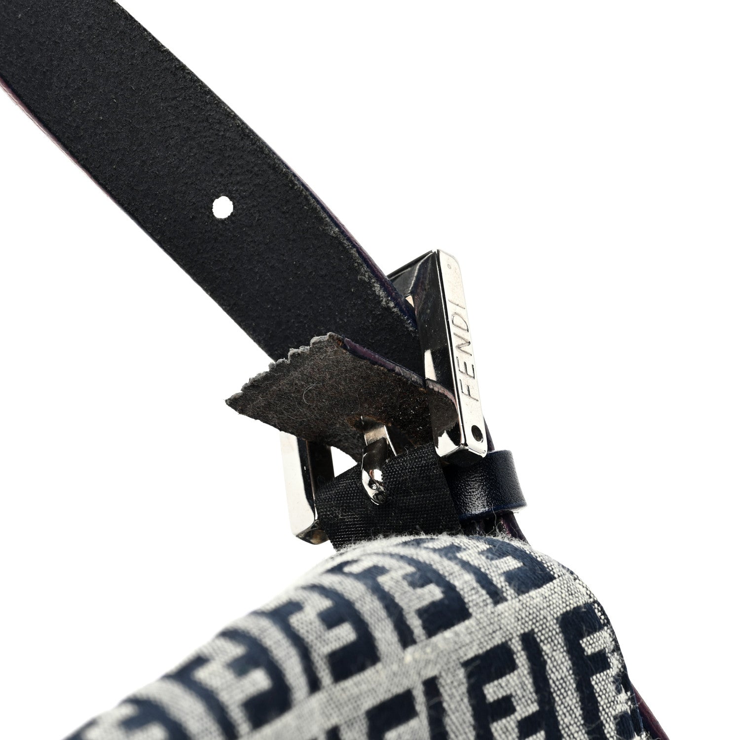 Fendi Zucchino Mama Baguette Navy 10 of 10