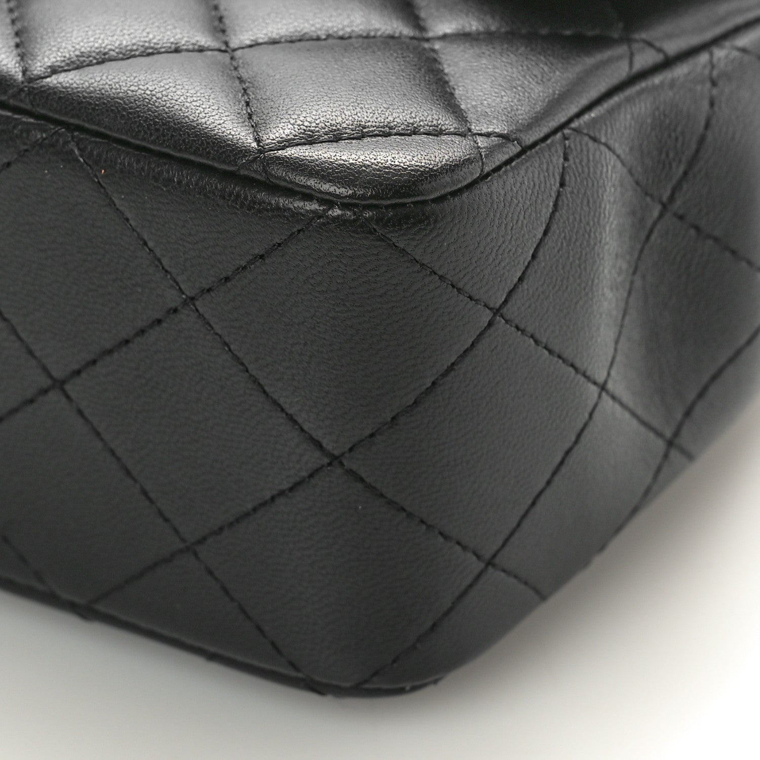 Chanel Lambskin Quilted Mini Top Handle Rectangular Flap Black 10 of 10
