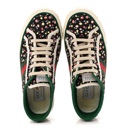 Gucci X LIBERTY OF LONDON Canvas Web Holly Print Womens 1977 Tennis Sneakers 38.5 Black Peach Mystic White 5 of 9