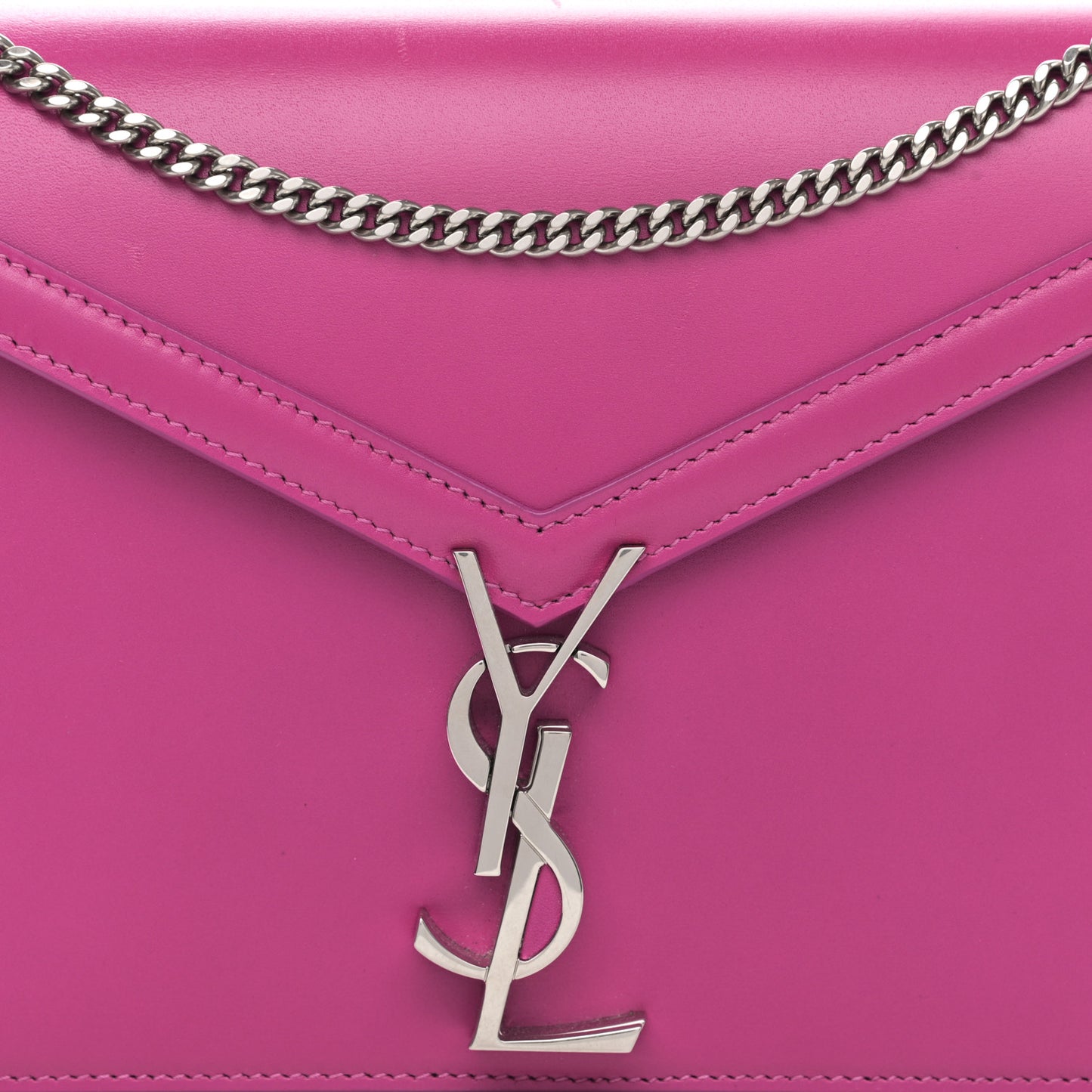 Smooth Calfskin Monogram Cassandra Clasp Bag Electric Fuchsia