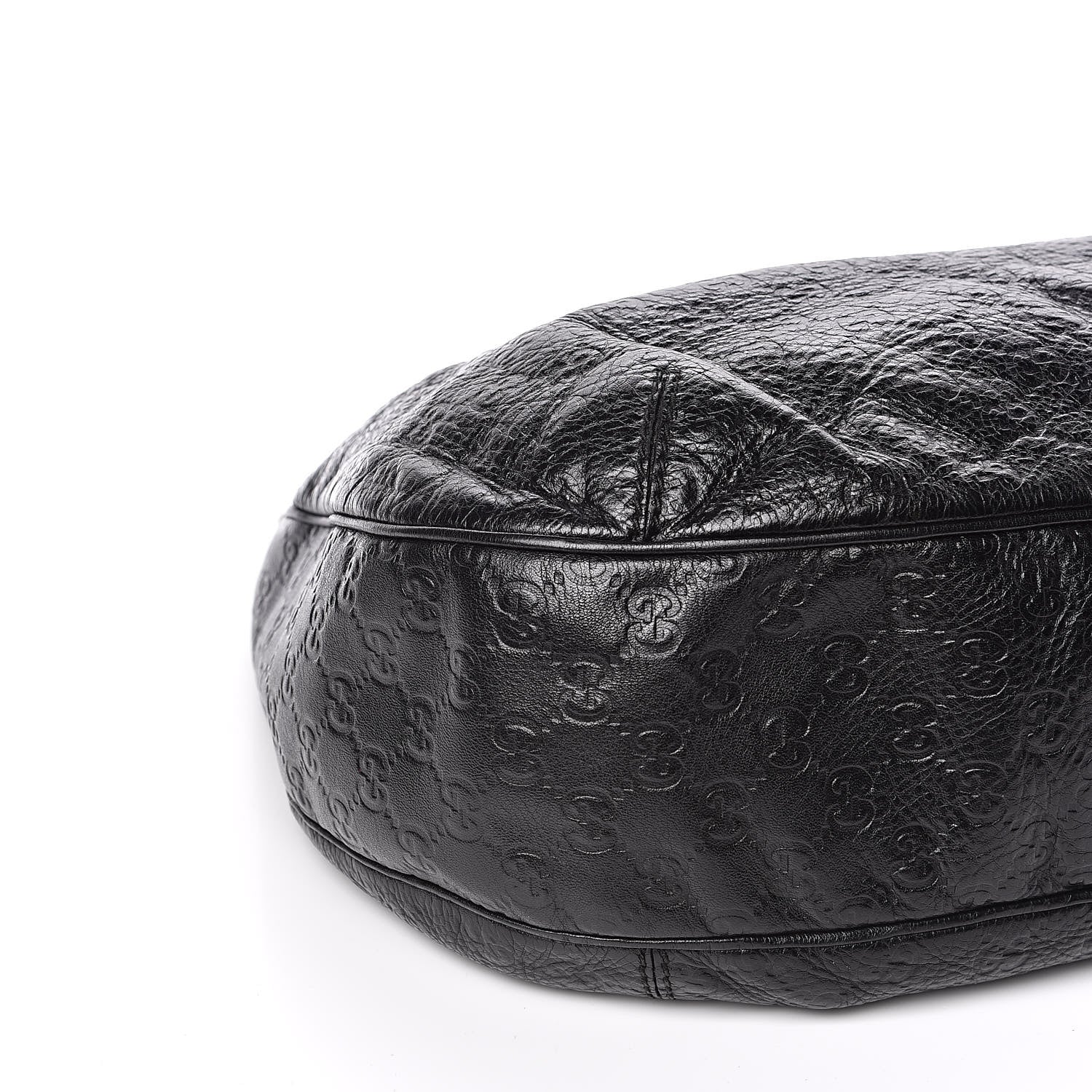 Gucci Guccissima Large New Ladies Web Hobo Black 11 of 13