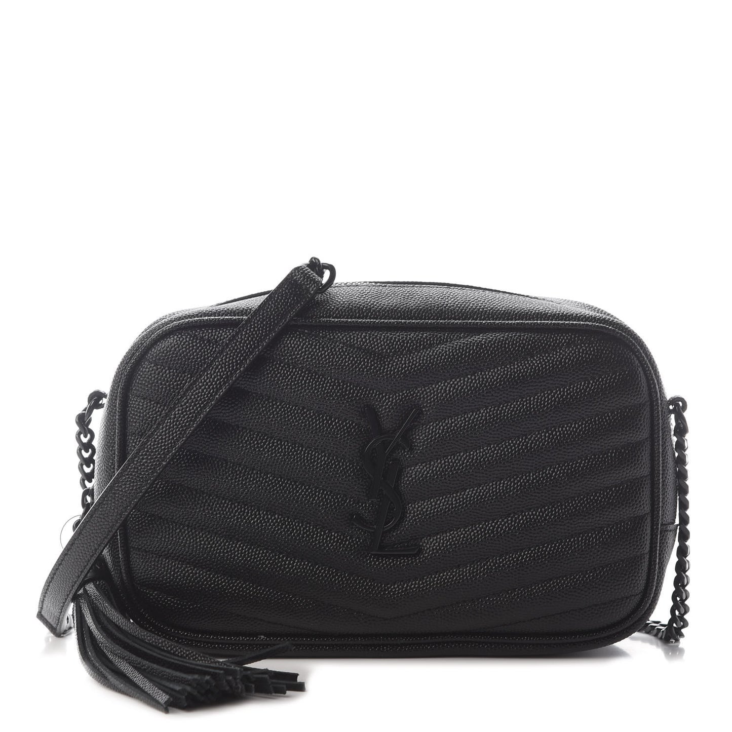 Grain De Poudre Matelasse Monogram Mini Lou Camera Bag Black