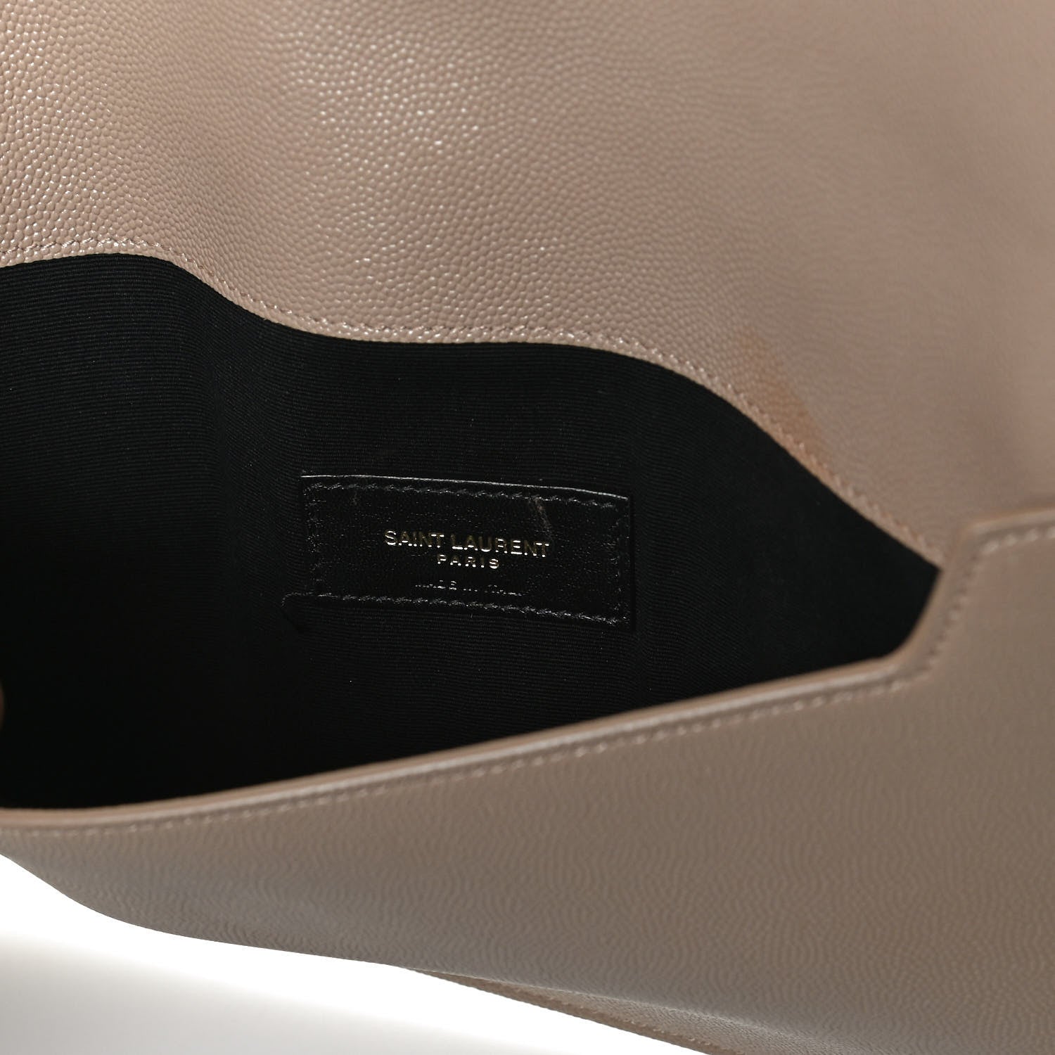 Saint Laurent Grain De Poudre Uptown Pouch Dark Beige 6 of 11