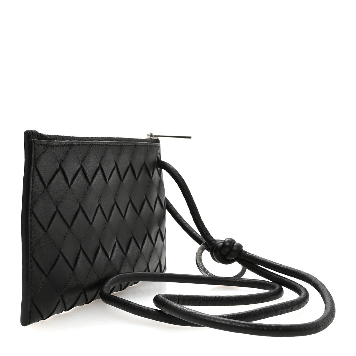 Bottega Veneta Nappa Intrecciato Pouch Wallet Lanyard Black 2 of 6